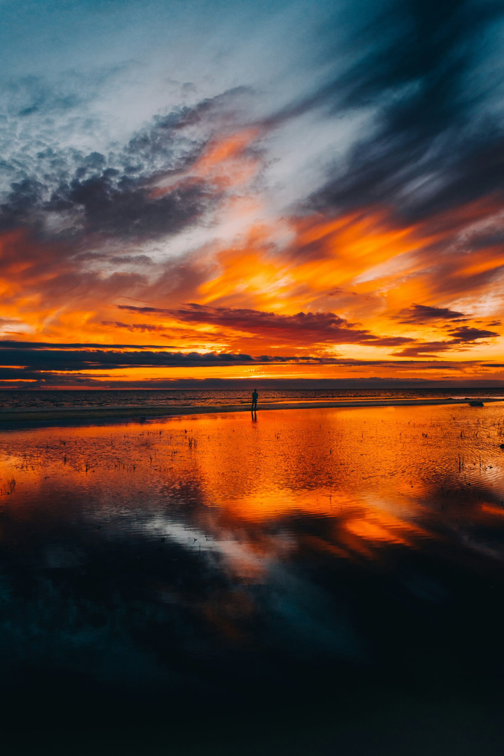 body of water under cloudy sky during sunset